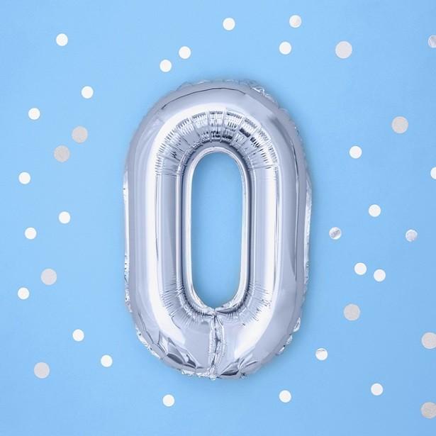 Thumbnail - Partydeco Ballon Brief "O" in Silber