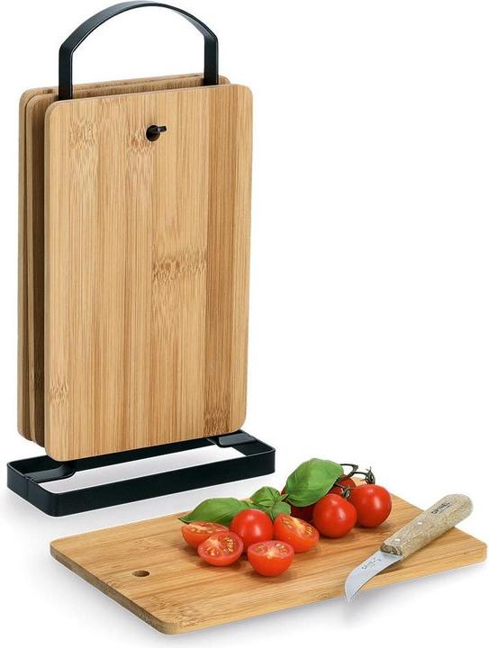 Actual product image Zeller Present Board stand set, 5-piece, bamboo/metal