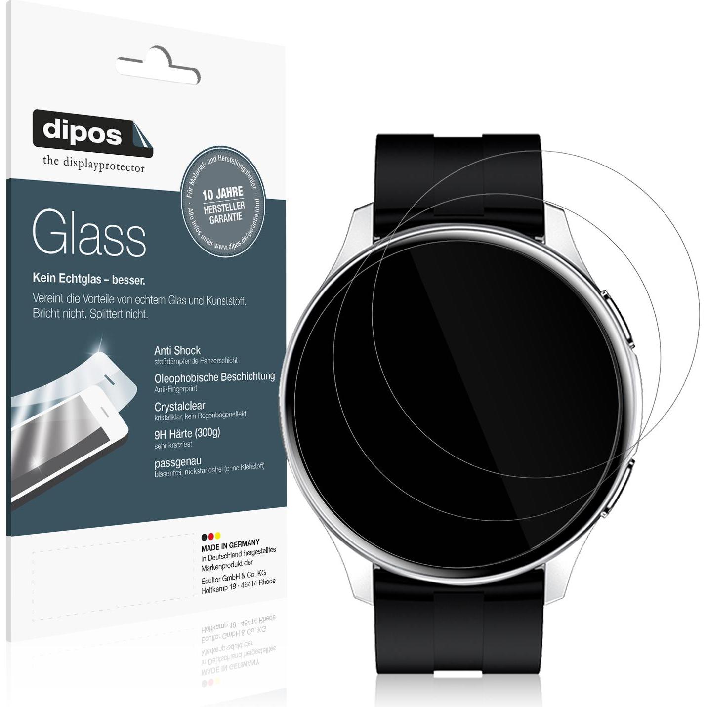 Dipos Displayschutz Anti-Shock, Smartwatch Schutzfolie, Transparent