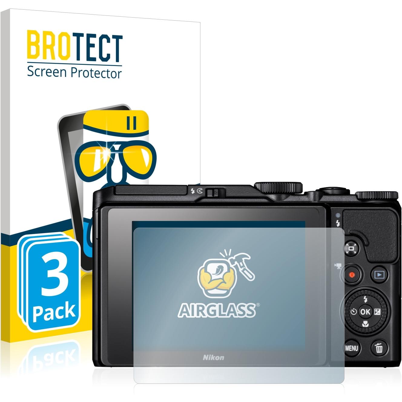 BROTECT AirGlass Panzerglasfolie (Displayschutz, Coolpix A900), Kameraschutz