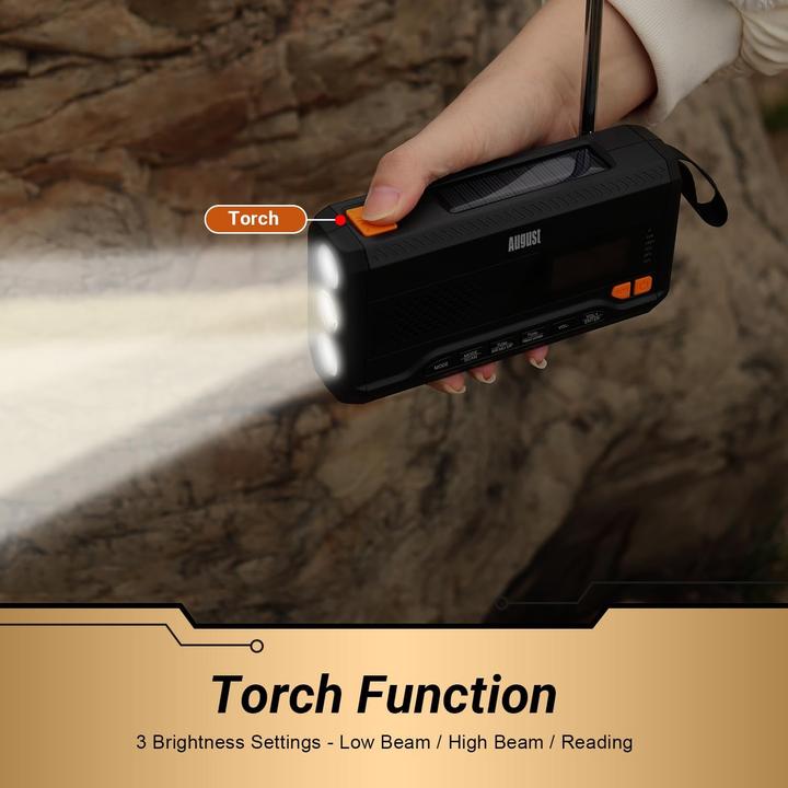 Actual product image August Kurbelradio MB290B (DAB+, FM, Bluetooth)