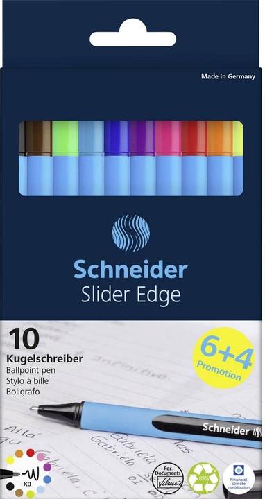 Blau, Braun, Gelb, Hellblau, Hellgrün, Orange, Pink, Rot, Schwarz, Violett