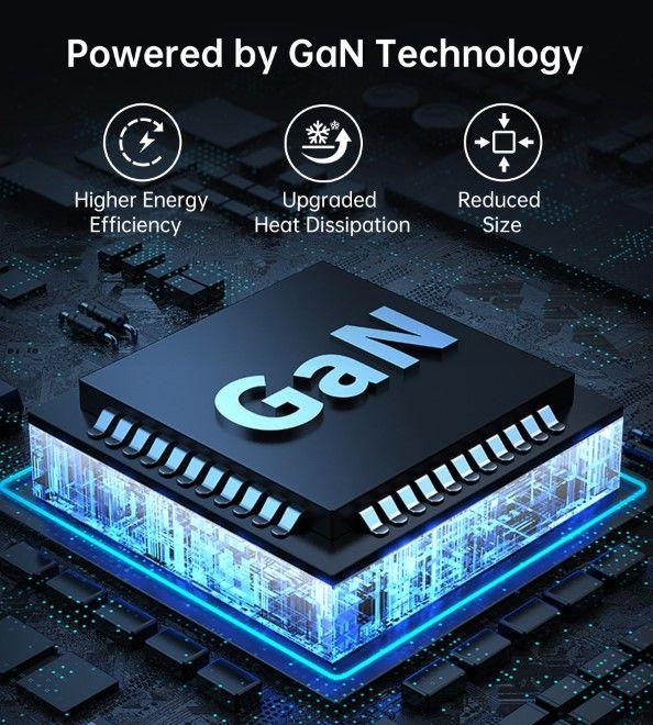 Image du produit Choetech PD8008 Chargeur rapide GaN 100W 2x USB-A / 2x USB-C - blanc (100 W, 4 ports)