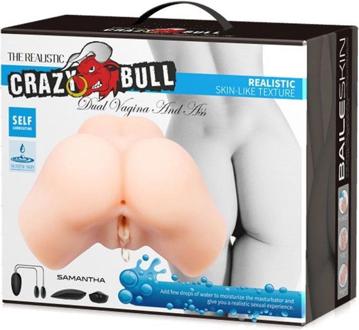 Actual product image Crazy Bull Vibrating Vagina and Ass Masturbator Samantha