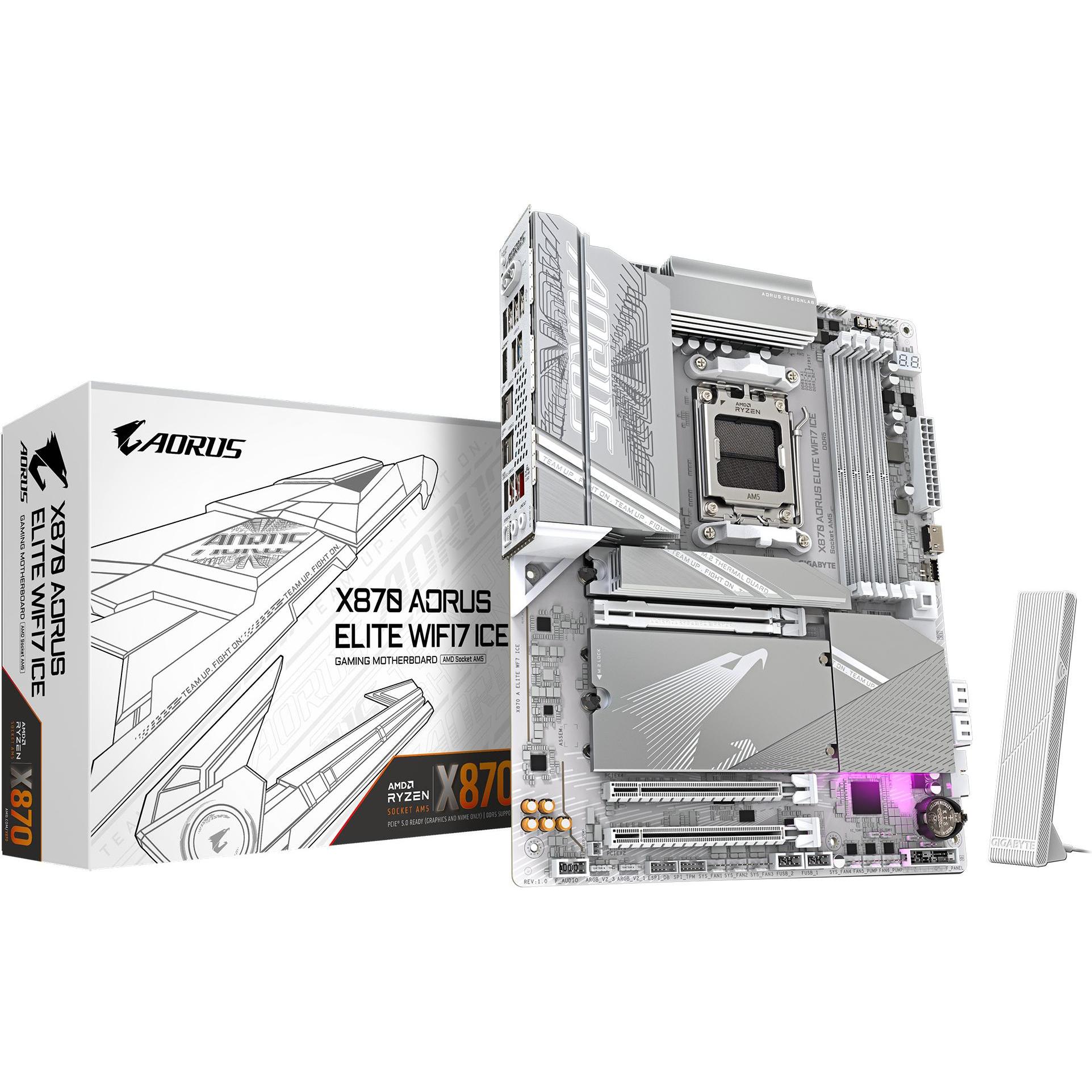 Gigabyte X870 AORUS ELITE WIFI7 ICE (AM5, AMD X870, ATX), Mainboard