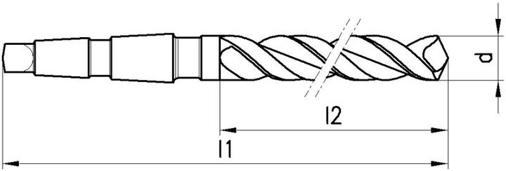 Actual product image Titex Morse taper shank drill (17.5 mm)