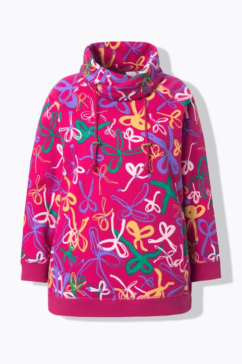 Produktbild Ulla Popken Sweatshirt, Scribble-Muster, Stehkragen, Langarm (68)