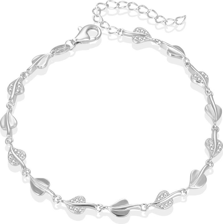 Beneto Stylish silver bracelet with leaves AGB633 / 21 (L)