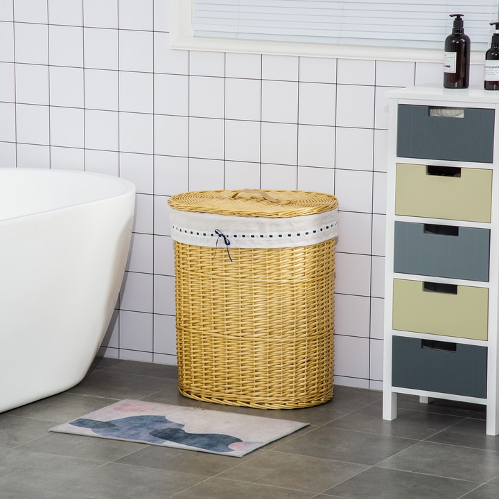Immagine prodotto Homcom Cesto per il bucato con sacca per il bucato rimovibile (15 l)