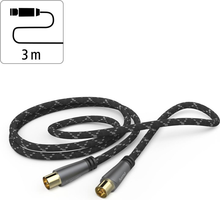 Produktbild Hama Koax-Stecker – Koax-Kupplung (120 dB, Antennenkabel)