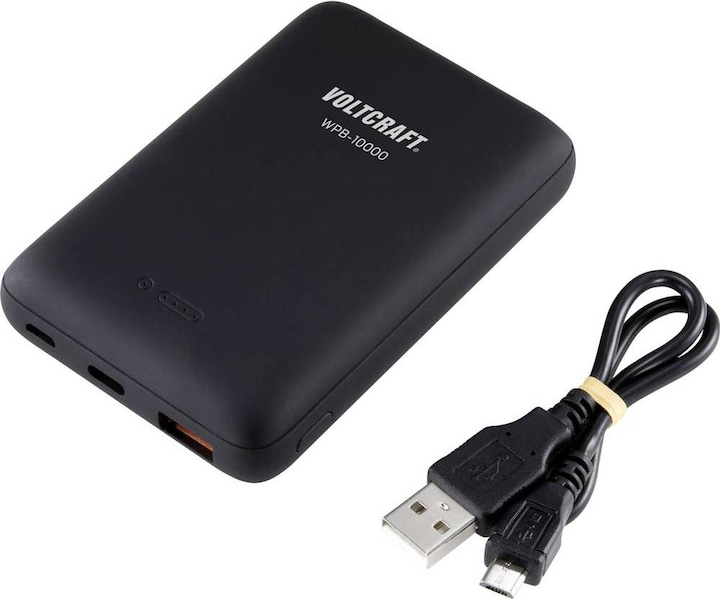 Actual product image Voltcraft Induction power bank 3 A WPB-10000 VC-11015280 10000 mAh Outputs USB, USB-C™ socket, induction (10000 mAh, 37 Wh)