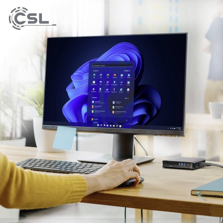 Productafbeelding CSL Narrow Box Ultra HD Compact v5 (Intel Celeron N5100, 4 GB, 1000 GB, Intel UHD Graphics)