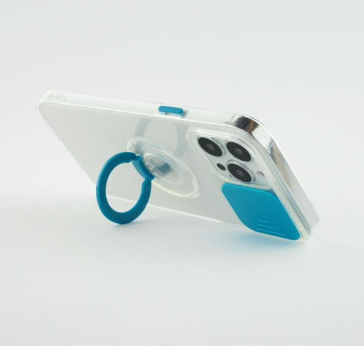 Produktbild PhoneLook Hülle mit Kamera-Slider und Ring blau (Apple iPhone 14 Pro Max)