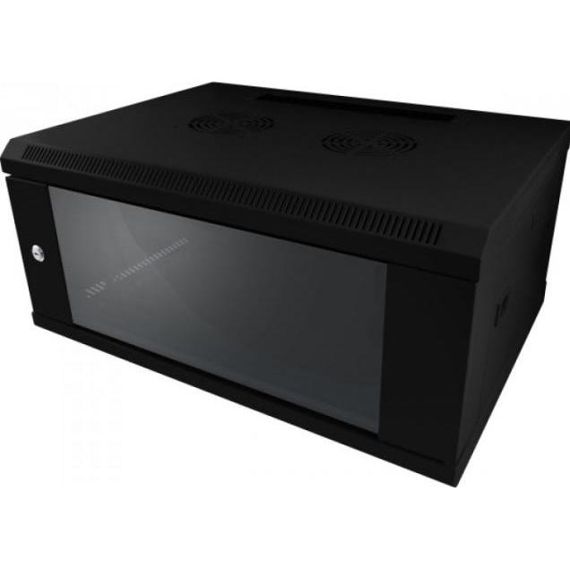 Allnet 19 Wandgehäuse 4HE B600 / T450mm 1-teilig *schwarz* SMC-Serie (4 HE, 19 Zoll Rack), Serverschrank, Schwarz