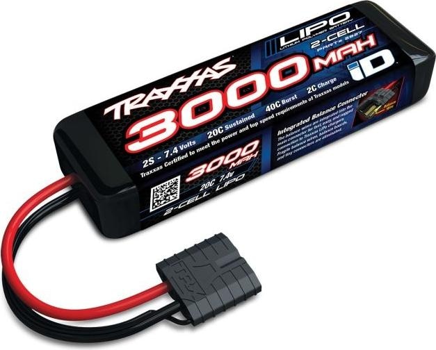 Image du produit Traxxas AKKU LiPo 2S 7.4V 3000mAh 20C TRA (7.40 V, 3000 mAh)