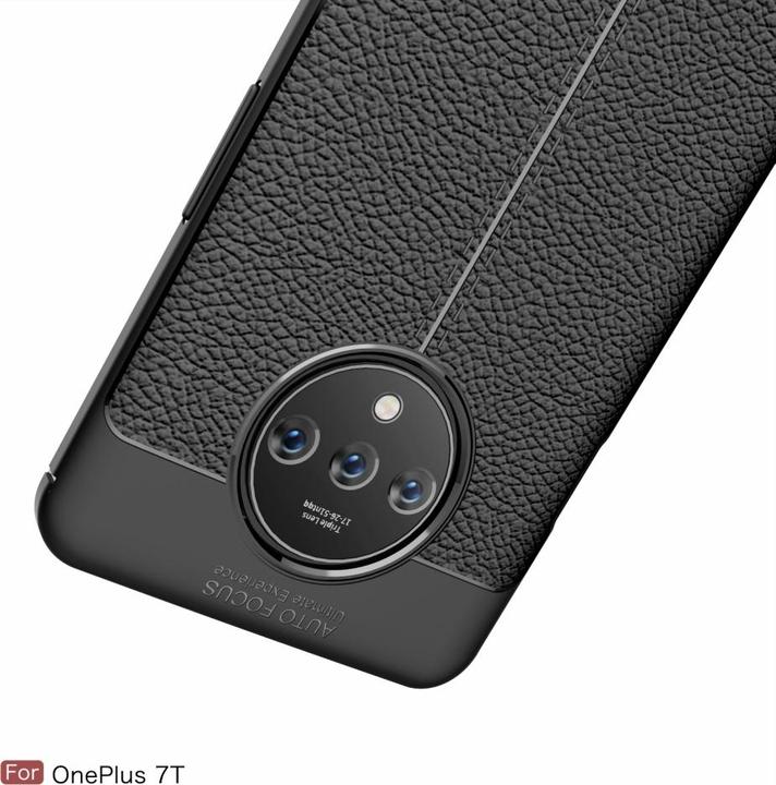 Produktbild Screenguard OnePlus 7T Hülle Leather Design TPU Cover (OnePlus 7T)