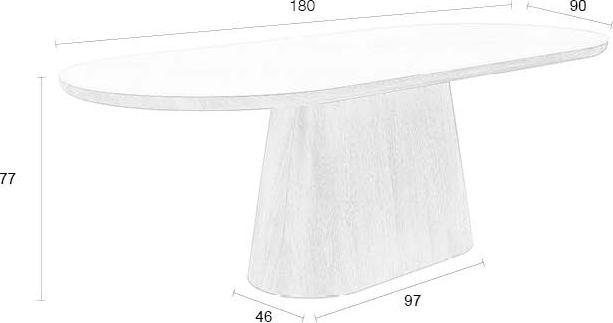Image du produit White Label Living Almira (180 x 90 x 77 cm)