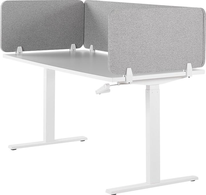 Immagine prodotto Beliani Divisorio per scrivania grigio chiaro 180 x 40 cm WALLY (180 x 40 cm)