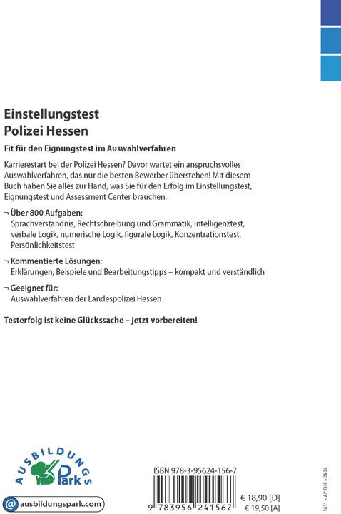 Immagine prodotto Einstellungstest Polizei Hessen (Tedesco, Kurt Guth, Marcus Mery, 2022)