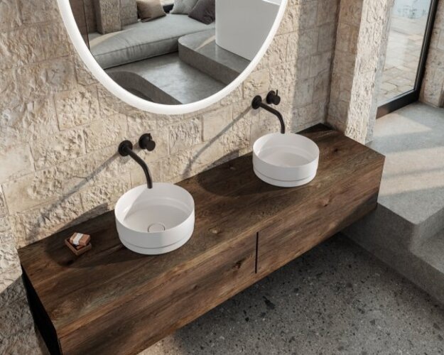 Immagine prodotto Kaldewei Vasca per lavabo Nueva 3191, rotonda, diametro 380 mm, senza sfioratore, 911206003 (502 mm, 481 mm)
