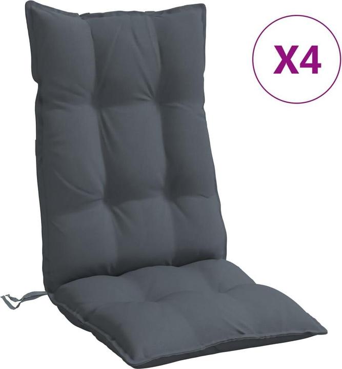 Produktbild vidaXL Hochlehner-Auflagen 4 Stk. Oxford-Gewebe (120 x 50 x 7 cm)