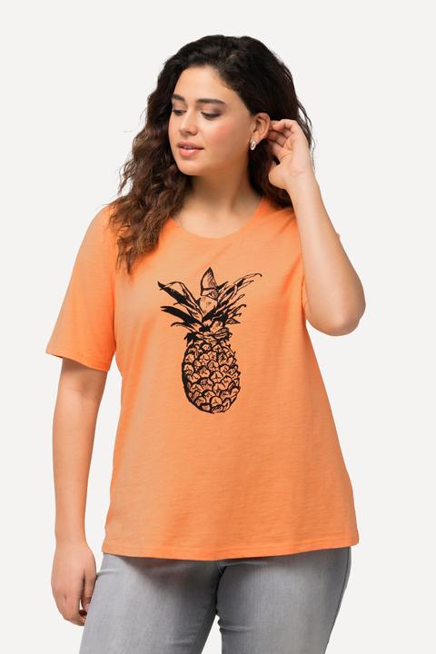 Produktbild Ulla Popken T-Shirt, Kaviarperlchen, Ananas, Rundhals, Halbarm (56)