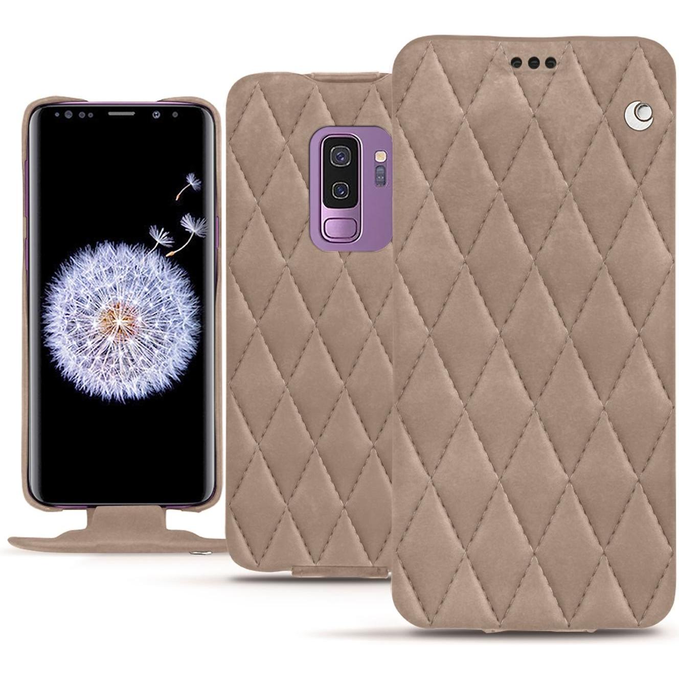 Thumbnail - Noreve Lederschutzhülle vertikal (Samsung Galaxy S9+), Smartphone Hülle, Beige