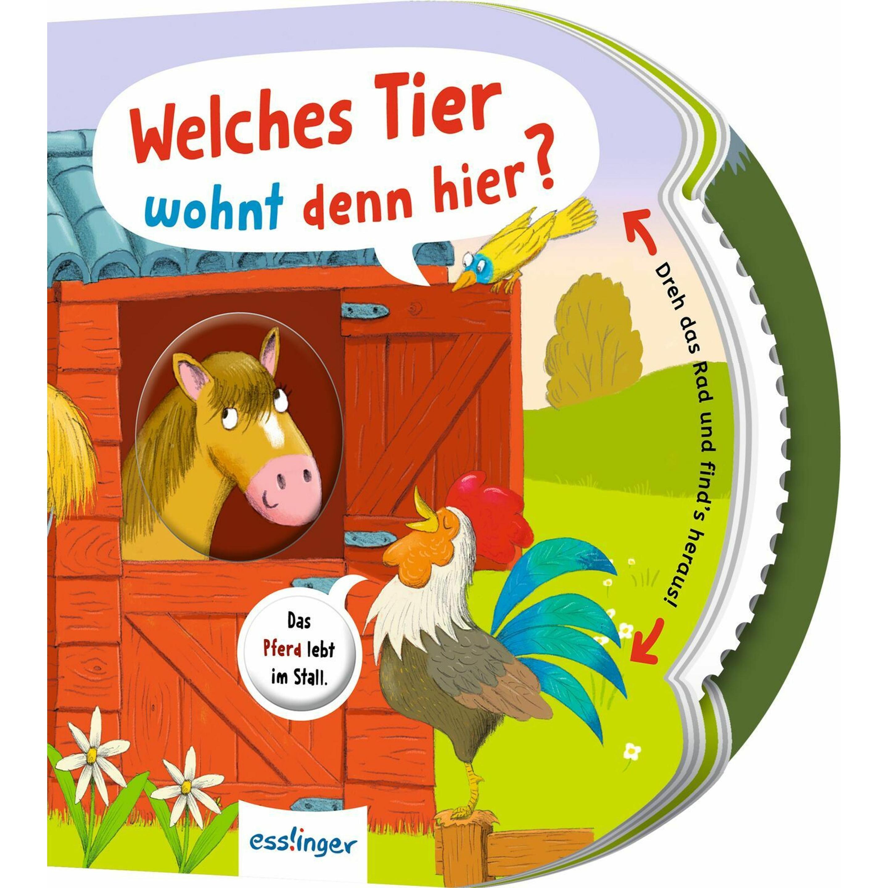 Esslinger, Babybücher, Dreh das Rad und find's heraus!: Welches Tier wohnt denn hier? (Deutsch)