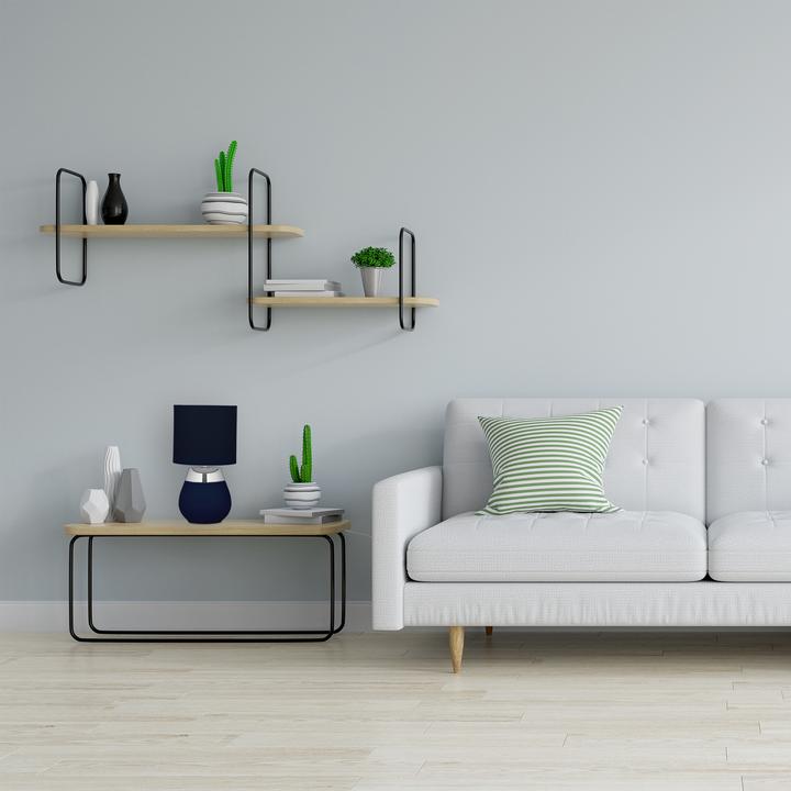 Produktbild Relaxdays Tischlampe mit Stoffschirm 2er Set (E14)