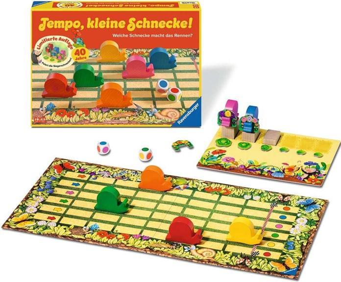 Image du produit Ravensburger Kinderspiel 23034 - Tempo petit escargot 40 ans, course d'escargots populaire (Allemand)