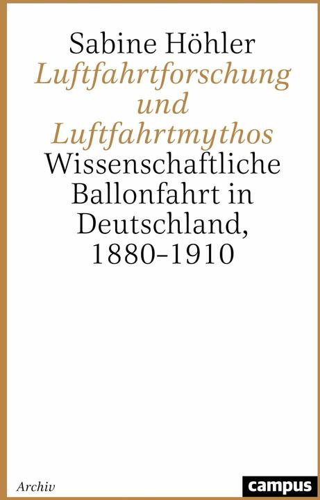 Produktbild Luftfahrtforschung und Luftfahrtmythos (Deutsch, Sabine Höhler, 2020)