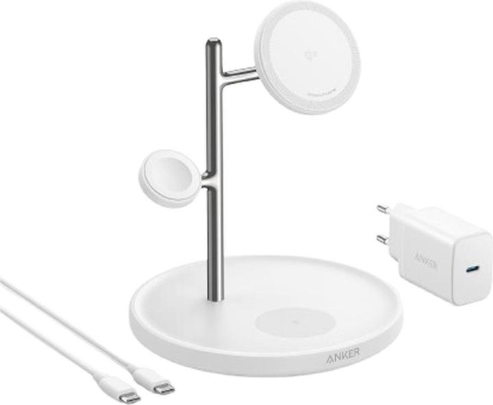 Anker Stacja magnetyczna MagGo 15W 3-in-1 Biała (15 W)