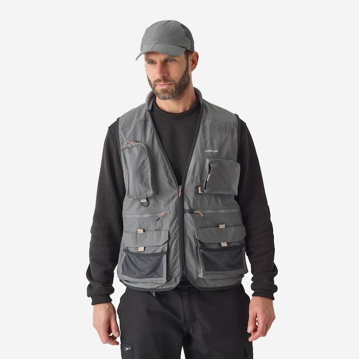 Actual product image Caperlan Fishing waistcoat FV 500 grey (M)