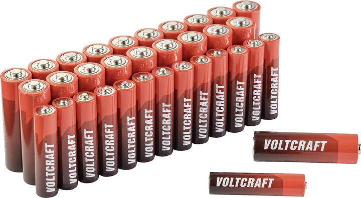 Voltcraft Batterijset Mignon, Micro 34 st. incl. doos (34 Pcs., AAA, AA)
