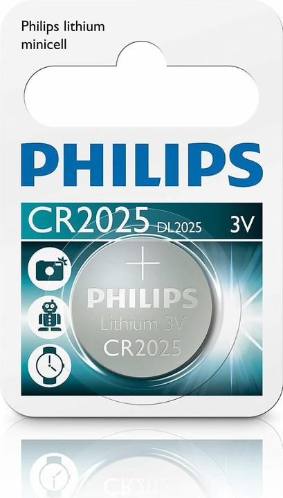 Image du produit Philips Minicells Battery CR2025/01B, Pile à usage unique, Lithium-Ion (Li-Ion), 3 V, 1 pc(s), 40 mm (1 pcs, CR2025)
