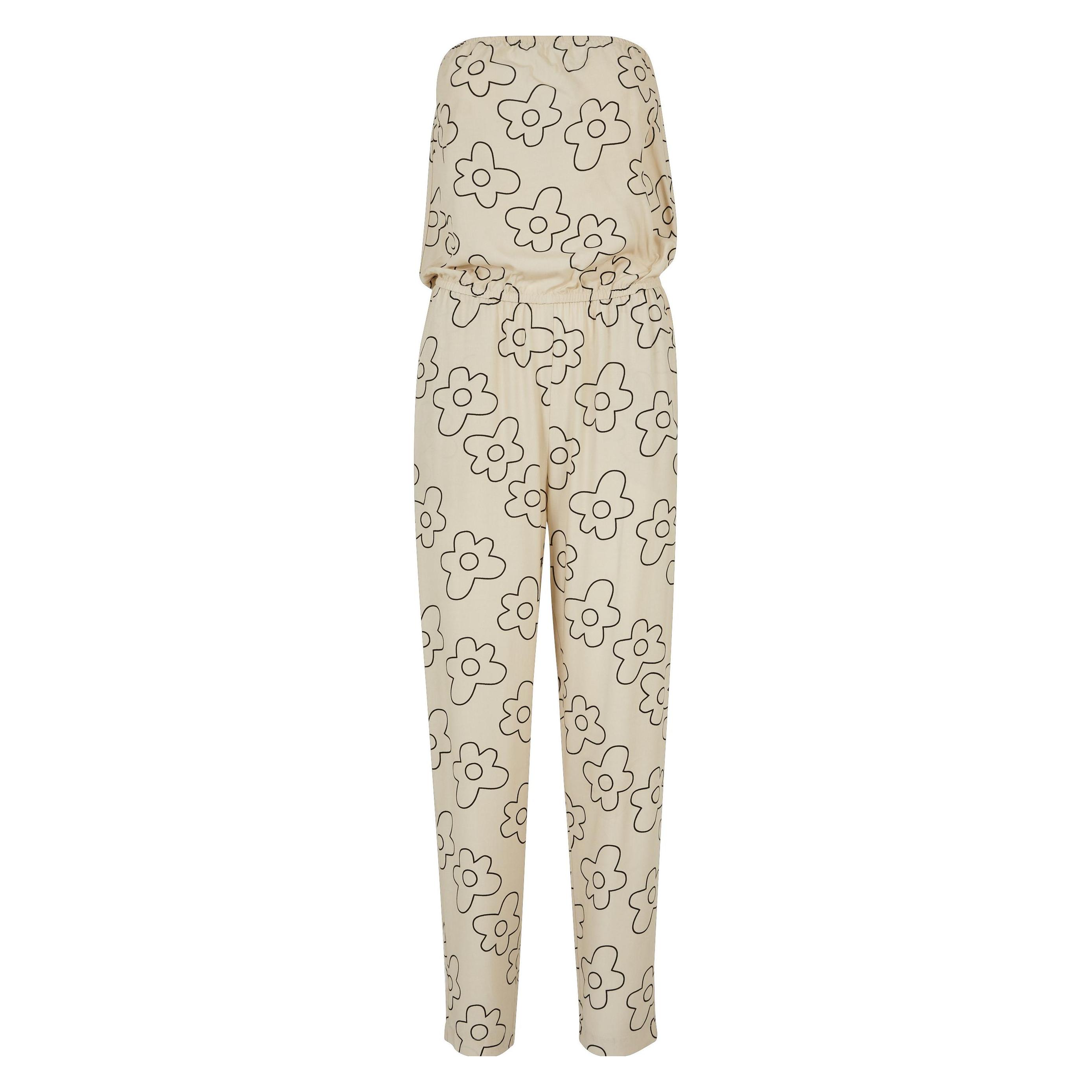 Urban Classics, Damen, Jumpsuits, Ladies Viscose Bandeau Jumpsuit - 2492, Grün, Schwarz, (M)