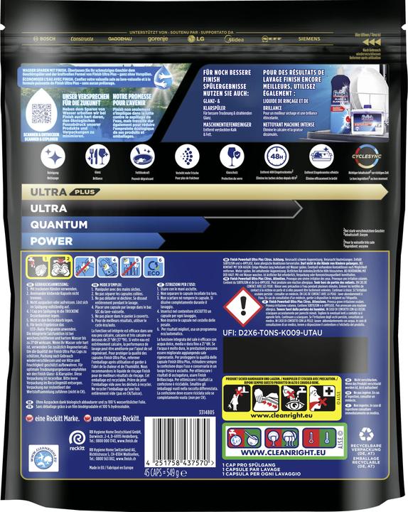 Produktbild Finish Ultra Plus (Tabs, 45 Waschgänge)