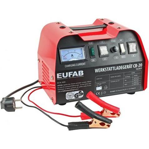 Eufab, Batterieladegerät, Werkstattladegerät 12-24V 18-12A (24V, 18 A)
