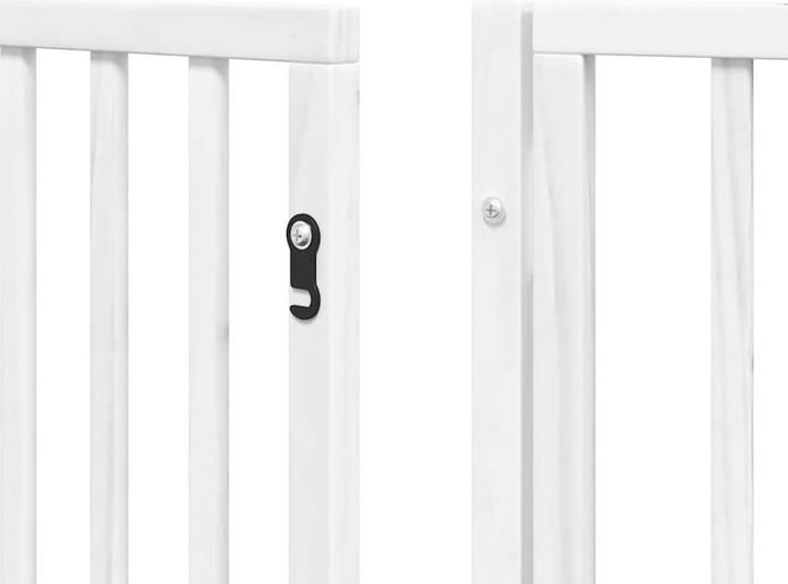 Produktbild vidaXL Hundetor mit Tür Absperrgitter Hunde Schutzgitter Faltbar 9-tlg. Holz (50 cm)