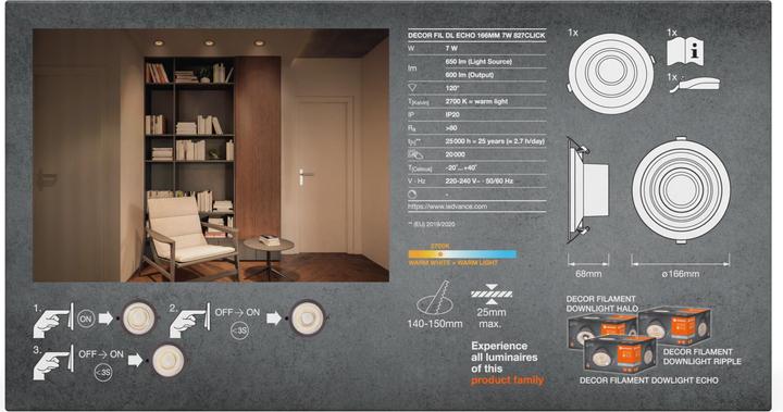 Produktbild Ledvance Decor Filament Downlight (600 lm)