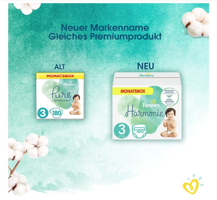 Produktbild Pampers Harmonie ALT (Gr. 3, Monatsbox, 180 Stück)