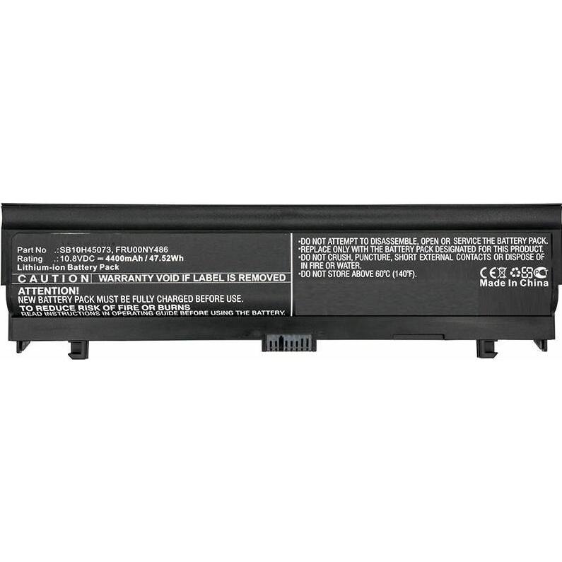 CoreParts Laptop Battery for Lenovo (1 Zellen, 4400 mAh), Notebook Akku, Schwarz