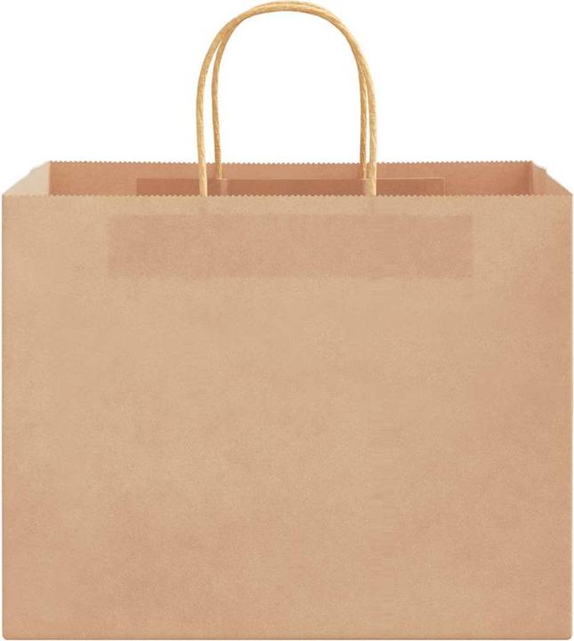 Produktbild vidaXL Kraftpapiertüten 50 Stk. mit Henkel Braun 32x22x24 cm Papiertüte (50 Stk.)