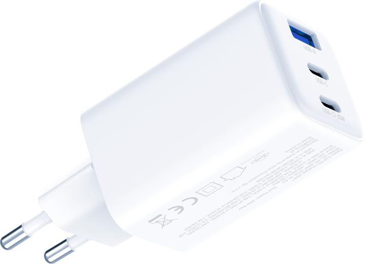 Image du produit 3MK Ładowarka sieciowa Hyper GaN Charger 65W 1xUSB-A 2xUSB-C PD QC4+ biały (65 W, 3 ports)
