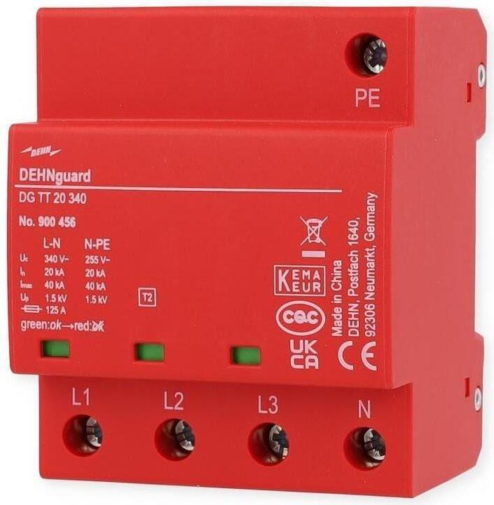 Actual product image Dehn Surge arrester DG TT 20 340 type 2 DEHNguard 4p 900456