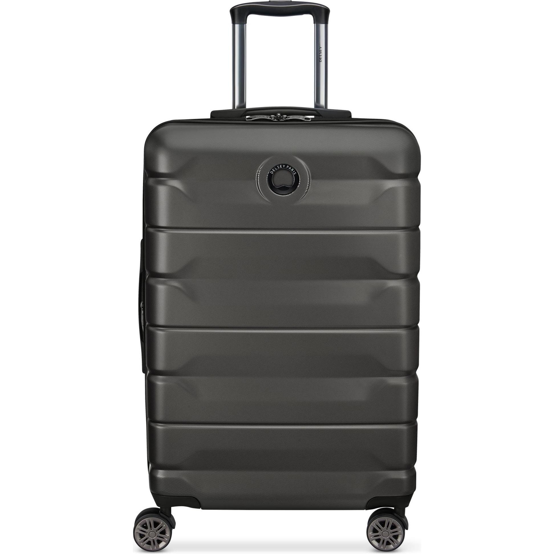 Delsey Nero Valigia, Air Armour Espandibile -Matkalaukku, Musta, (79 L)