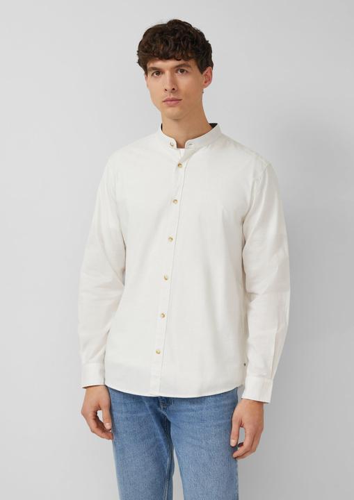 Immagine prodotto s.Oliver Regular Fit: Leichtes Baumwollhemd mit Stehkragen (L)