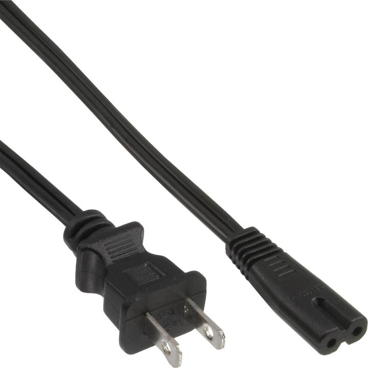 Productafbeelding InLine 65er Bulk-Pack ® Netkabel, USA netstekker naar Euro 8 C7 stekker, 1,8m (1.80 m)