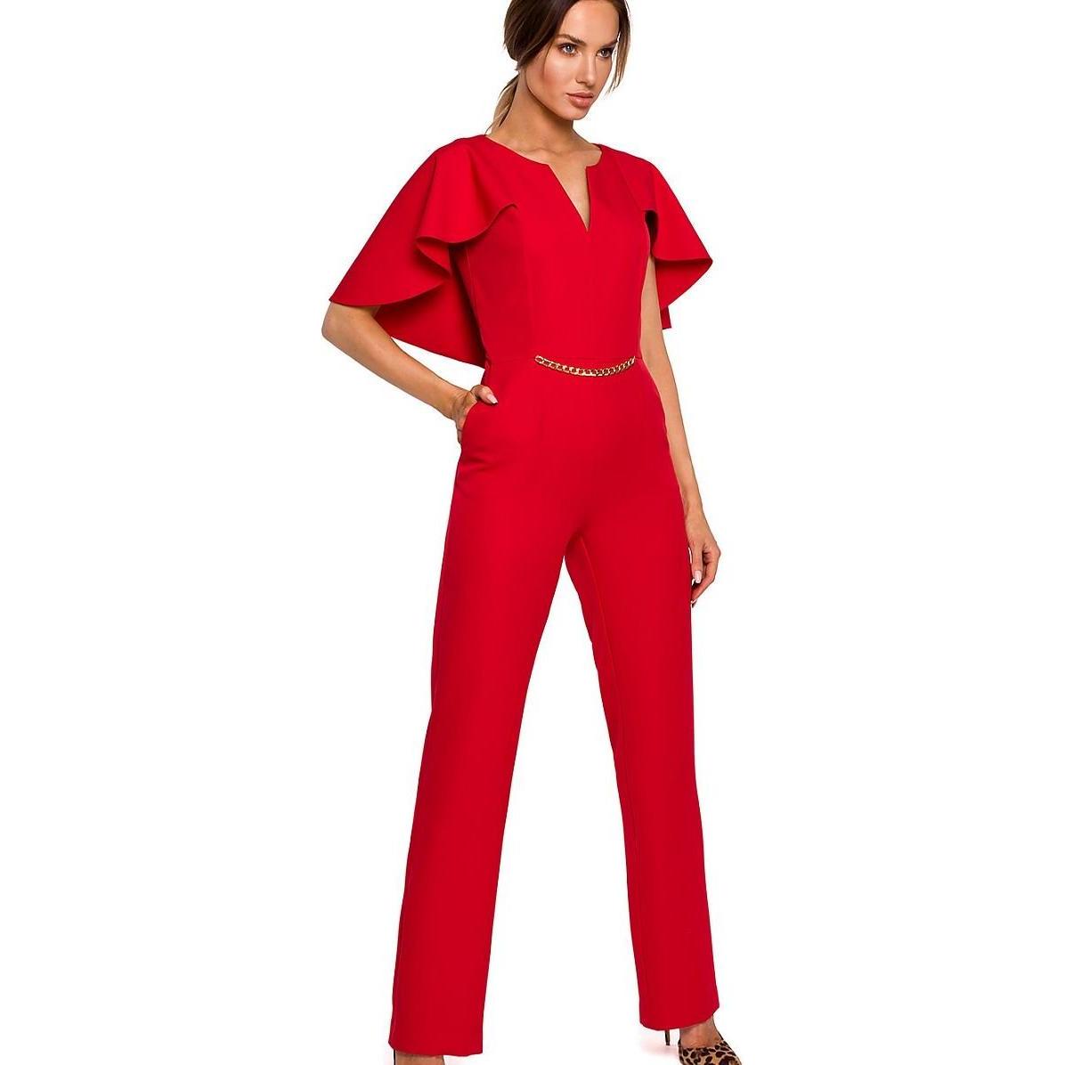 Made of Emotion, Damen, Jumpsuit, 905900, Rot, (M)