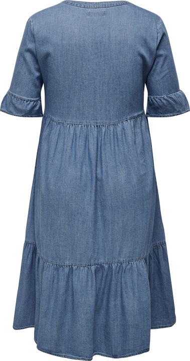 Produktbild Only Locker geschnitten V-Ausschnitt Glockenärmel Kurzes Kleid Jeanskleid (52)